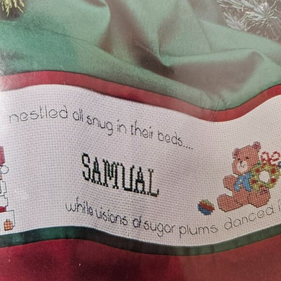 Christmas Tradition Pillow Case Cross Stitch Kit 1992 Vintage By Lois Thompson - Picture 3 of 7